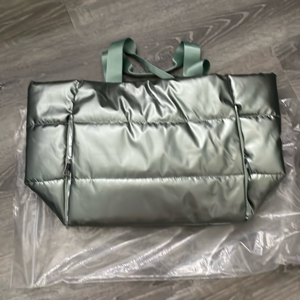 Bag for dance shoes, dance clothes, etc. brand new never used light green